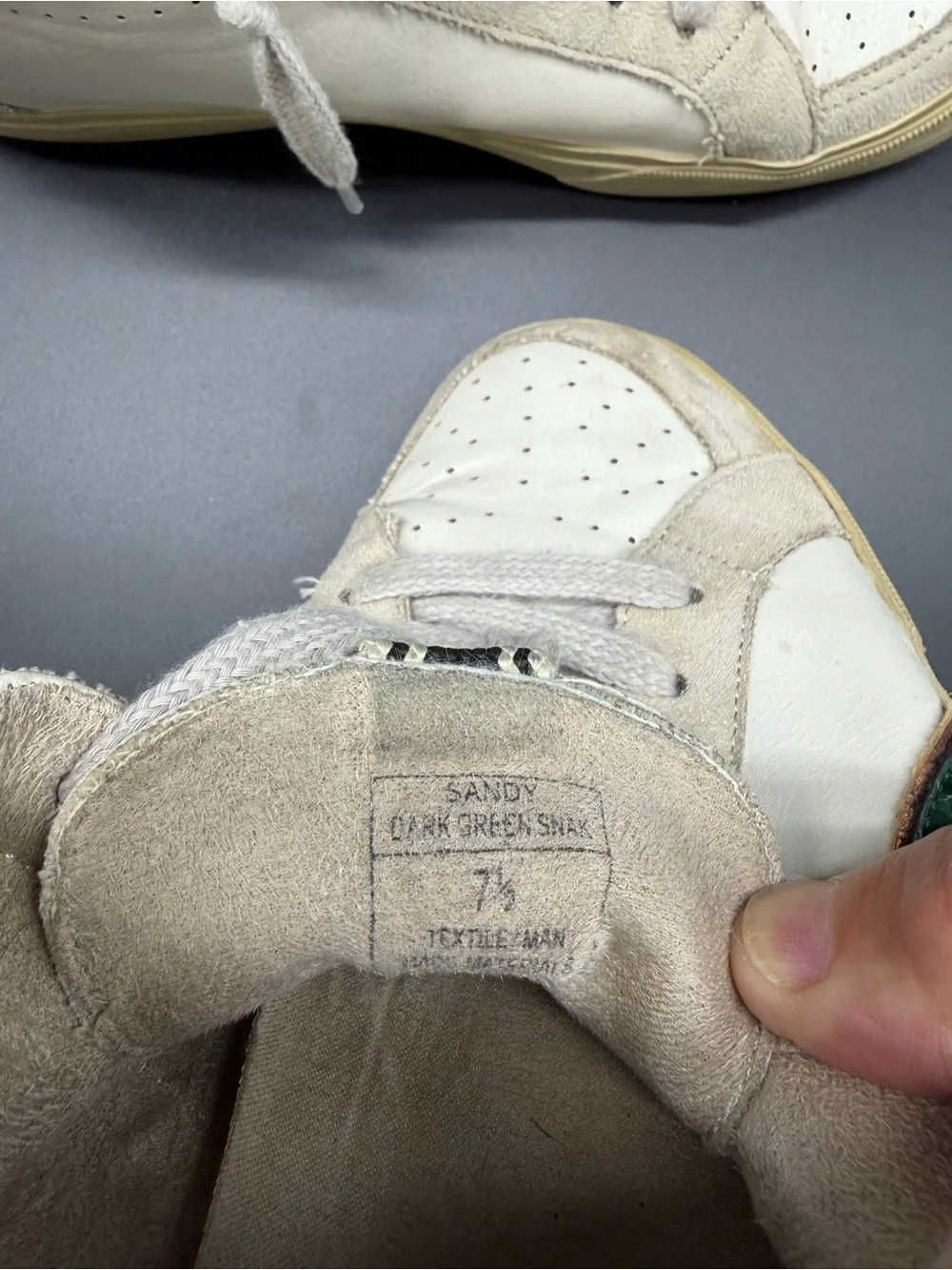 ShuShop Sandy Dark Green Snak Cream & Tan High-Top Athletic Sneakers